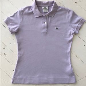 Lavender women’s Lacoste polo size 38